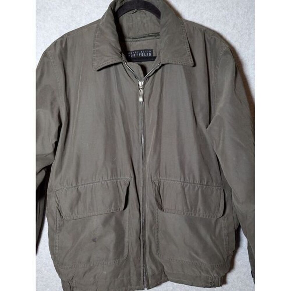 Mens M Perry Ellis Portfolio Winter Jacket Removable Liner Retro Academia Gramp
